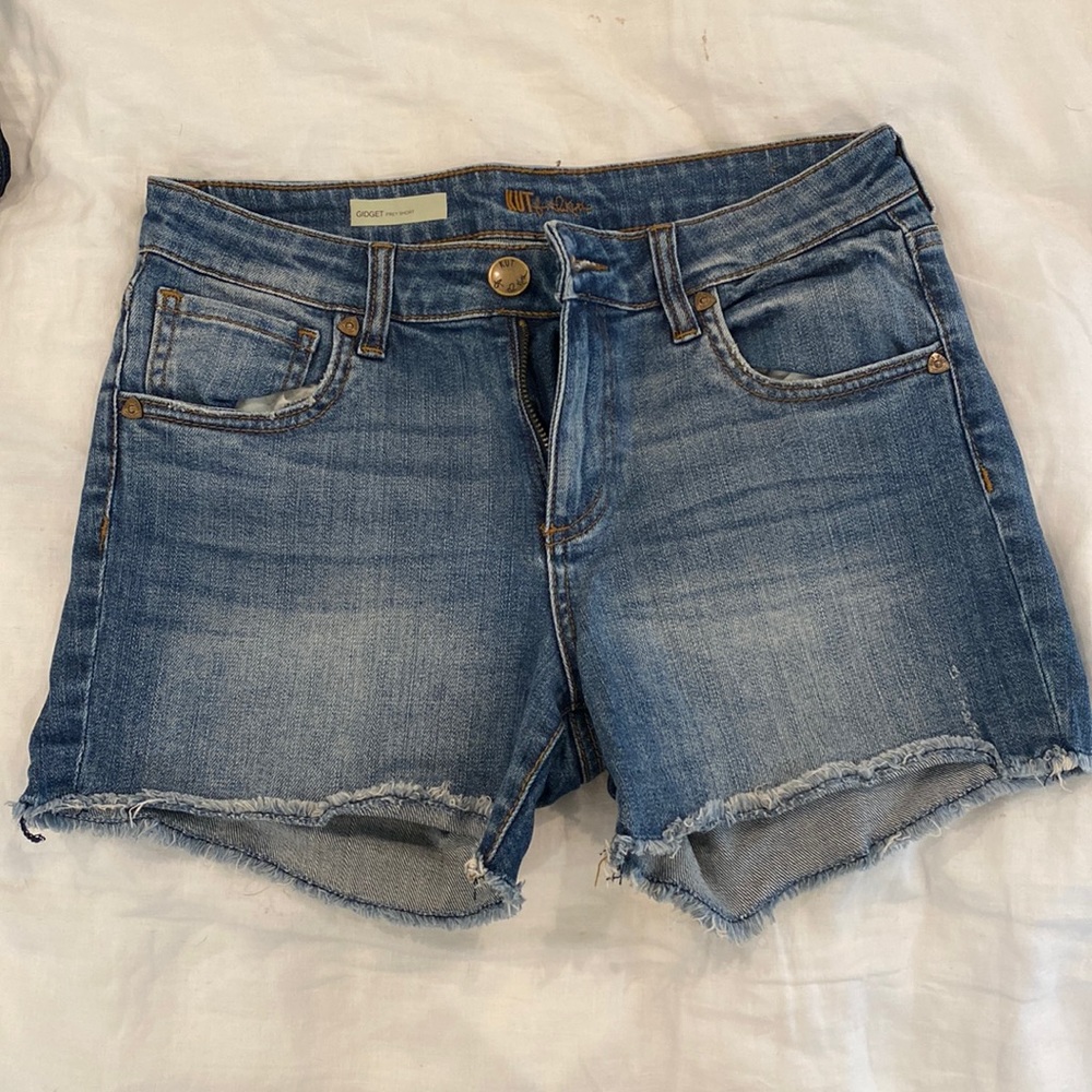 Kut from the Kloth mid rise blue Jean shorts